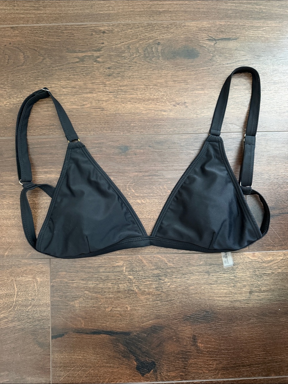 Zaful Black Triangle Bikini Top with Adjustable Straps